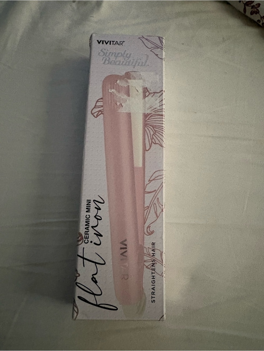 Vivitar Pink Mini Ceramic Hair Straightener - Compact Travel Flat Iron